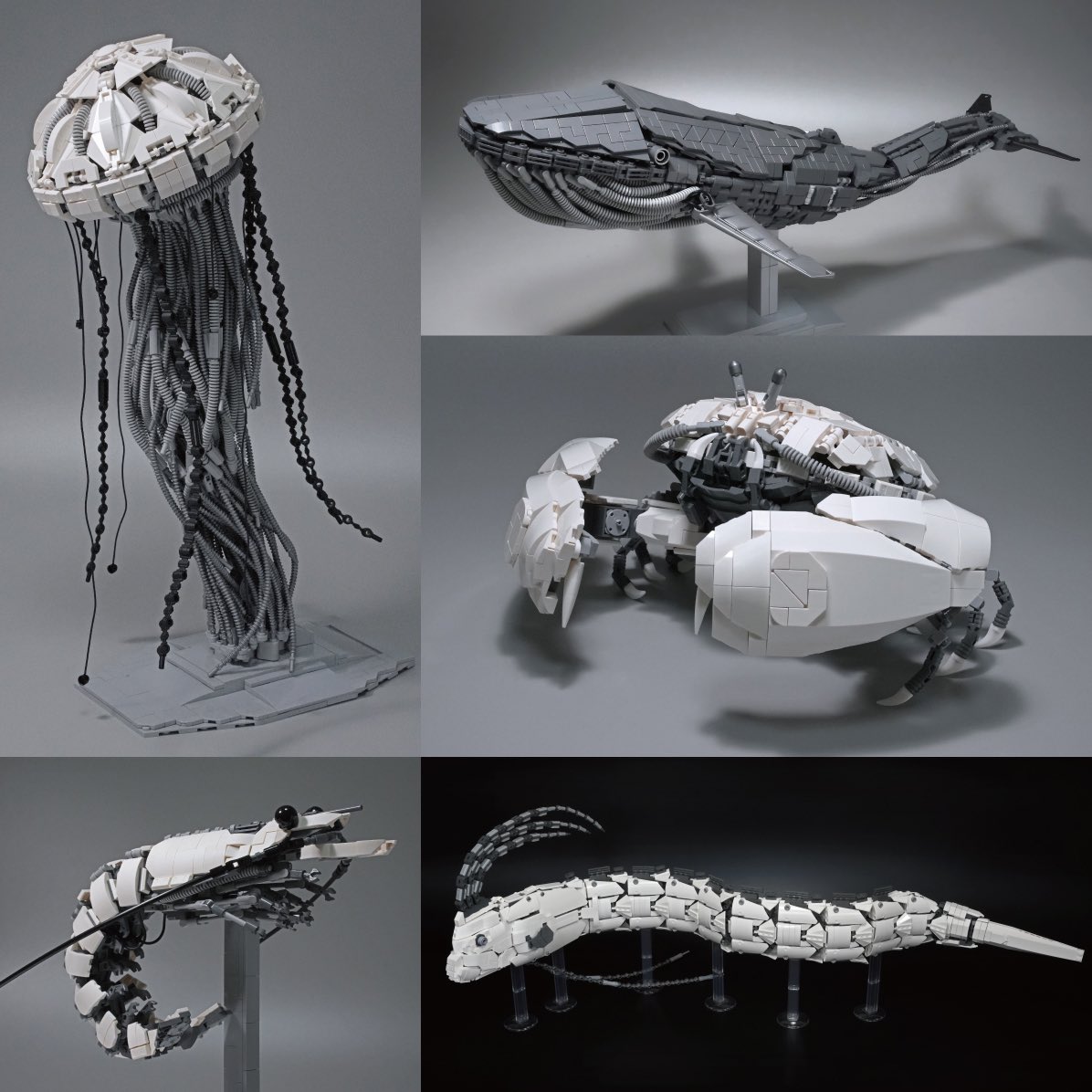 今年作ったレゴブロック作品は全部で22作以上、水生生物を中心にかなり