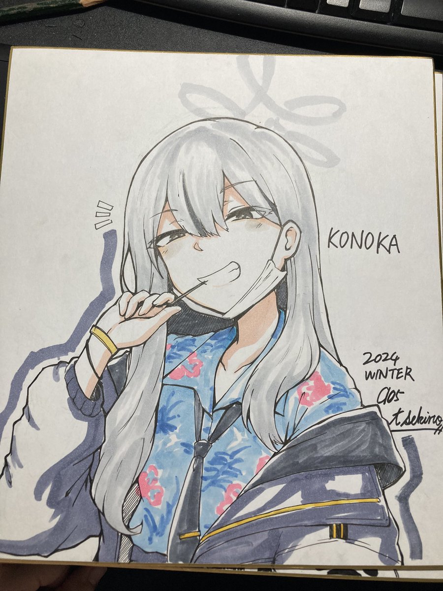 ブルアカ色紙持って行きます 