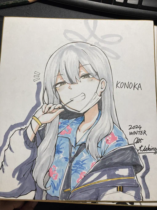 ブルアカ色紙持って行きます 
