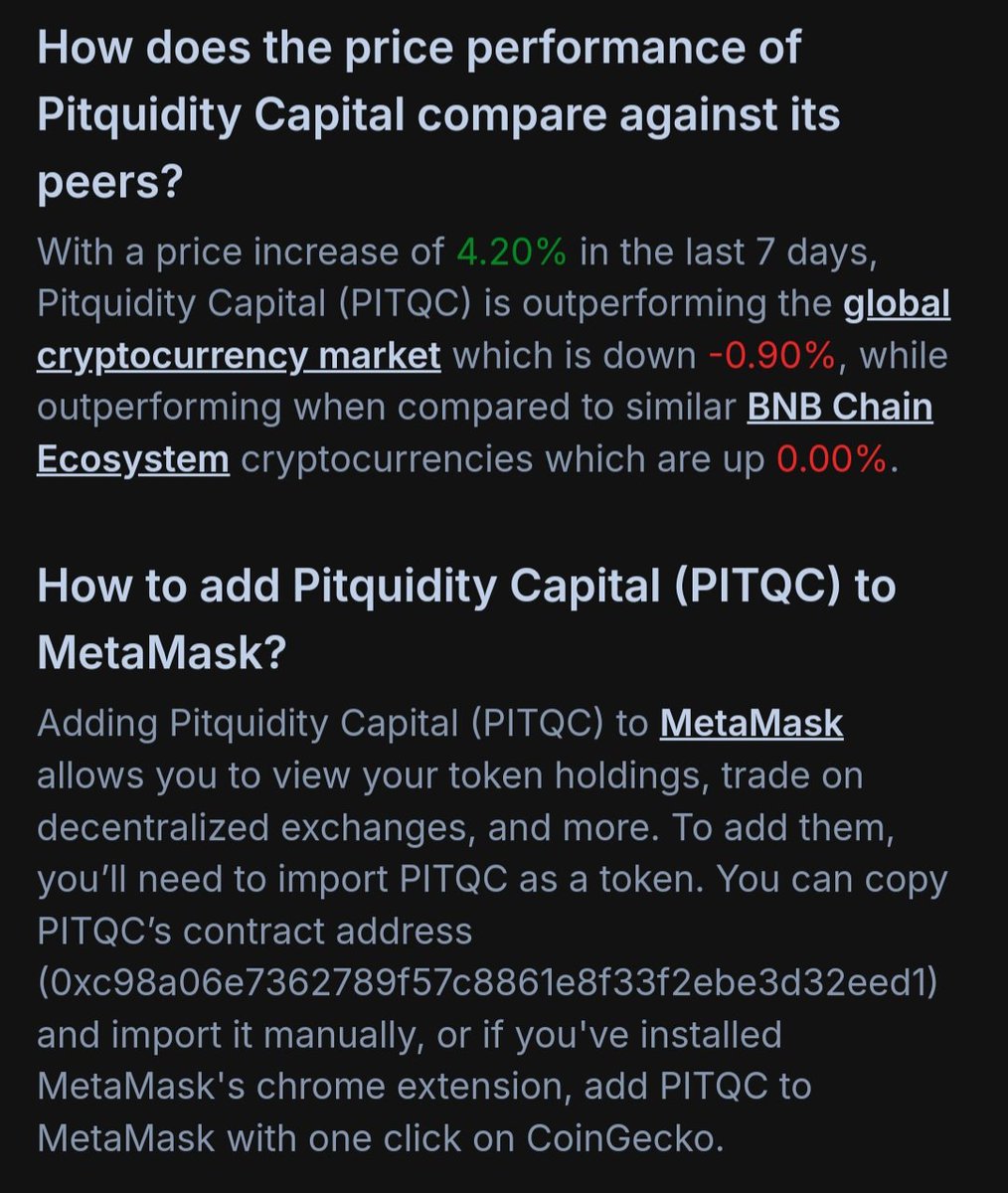 pitquidity's tweet image. Not too shabby at all for $PITQC holders.  We love reinvesting our #weeklyincome. Next stop..ATH..just over $10 per token, collect #dividends while you wait for it. $penu $tema $phala $corgi $cat $xrp $eth $bnb
