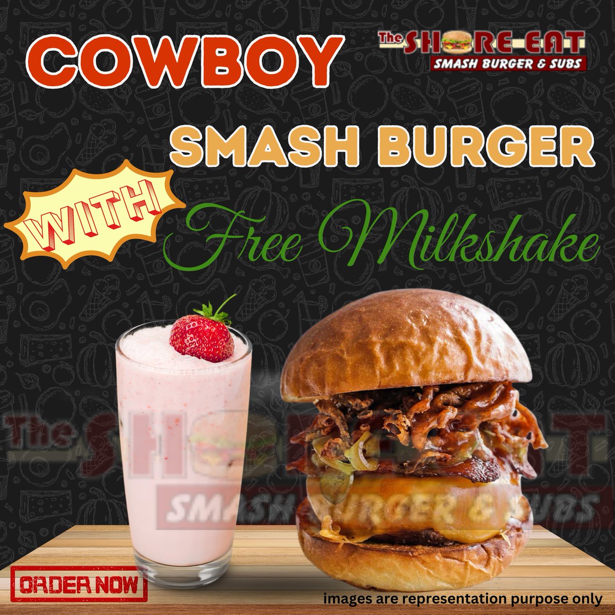 theshore_eat's tweet photo. πGet the Cowboy Smash Burger + Free Milkshake!π₯€ Satisfy your cravings with our juicy Cowboy Smash Burger and enjoy a refreshing milkshake on us. Donβt miss outβorder todayπ
#CowboySmashBurger #FreeMilkshake #BurgerLovers #DeliciousDeal
πππππ¬π’ππ: https://t.co/3vHOrcemTk https://t.co/V8gAUXbWpw