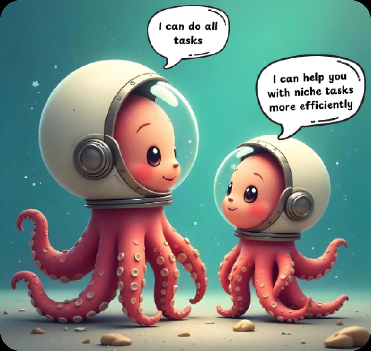 Size does not matter. 

Specialized > General. Let’s OpnUp. 🐙💡 #Opnup