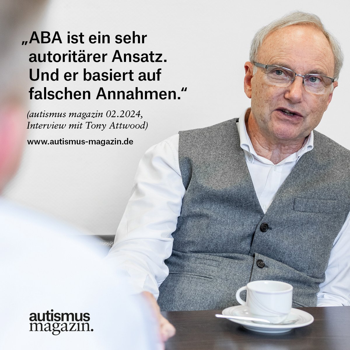 AutismusDialog's tweet photo. „ABA ist ein sehr autoritärer Ansatz. Und er basiert auf falschen Annahmen.“
#Interview mit Tony Attwood – im neuen #autismusmagazin 02.2024
https://t.co/qaEqhXDExz
#AutismusDialog #Zeitschrift #Autismus #Magazin #TonyAttwood #NoABA #Attwood #Autist https://t.co/jz08Ksh3mF