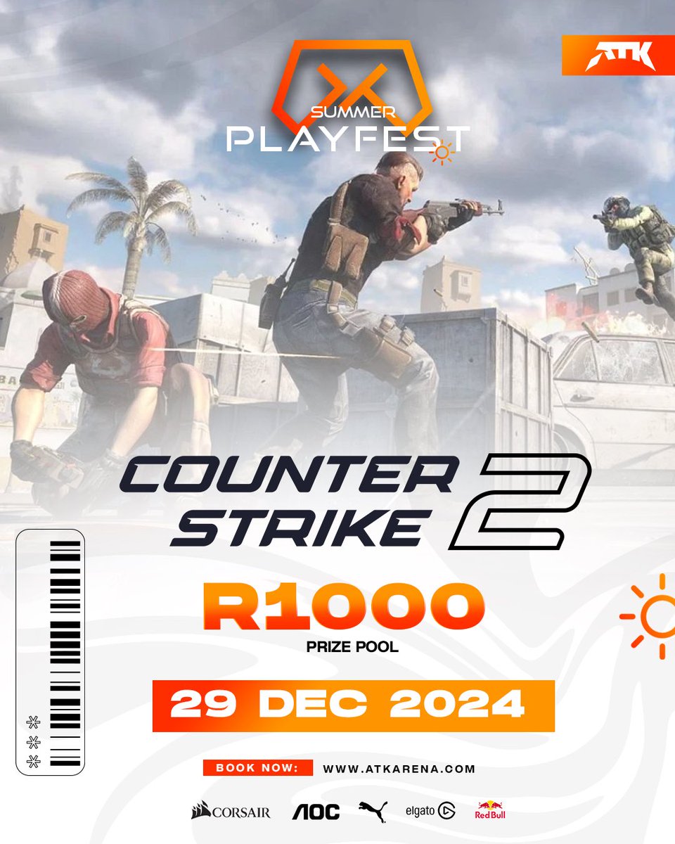 ATK (@atkarena) on Twitter photo 🔫 CS2 makes its debut at Summer PlayFest! 💥
The battlefield is set for CS2 at Summer PlayFest! Get ready for some intense, tactical action as players go head-to-head in this legendary shooter. Who will rise to the top?
📅 Date: 29/12/2024
📍 Location: ATK Arena
🎫 Tickets 🔫 CS2 makes its debut at Summer PlayFest! 💥
The battlefield is set for CS2 at Summer PlayFest! Get ready for some intense, tactical action as players go head-to-head in this legendary shooter. Who will rise to the top?
📅 Date: 29/12/2024
📍 Location: ATK Arena
🎫 Tickets