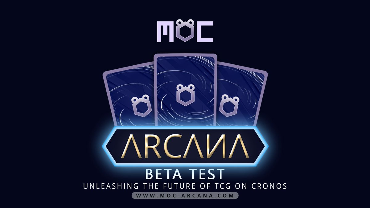 #croFam the Future of TCG is in Beta test... Step into the <a href="/MOCARCANA/">MOC ARCANA</a> beta and experience the next evolution of the trading cards! Grab your free TCRO from the <a href="/cronos_chain/">Cronos</a> TESTNET faucet and get 10 Test Cards for 99 TCRO.

#MOCARCANA #communityUpdate #betaTest