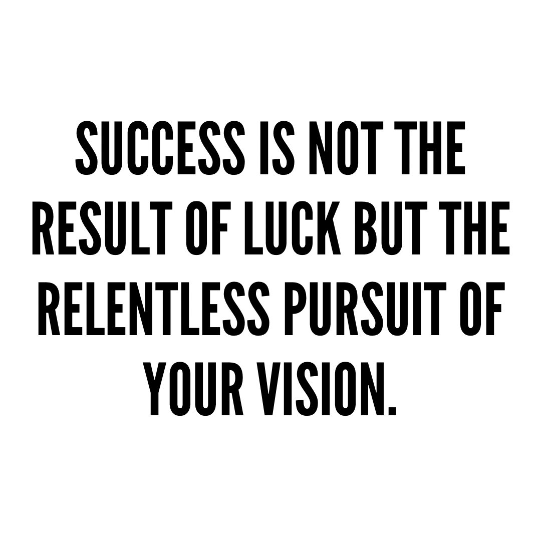 Success is not the result of luck but the relentless pursuit of your vision.

Looking for a website, branding or social media marketing to make your vision come to life?

Get in touch 01296 320245 or visit www.smoking rocket.co.uk 

#Success #Entrepreneurship