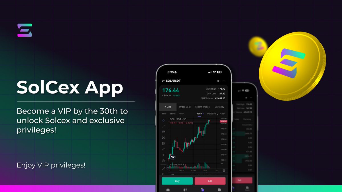 We are thrilled to announce that the Solcex App will be exclusively released for VIP members on December 30th 🔥

To qualify for VIP status, you must hold at least 400,000 $SOLCEX tokens. This is your opportunity to:

✅Trade on the Solcex app from the launch day.

✅Enjoy