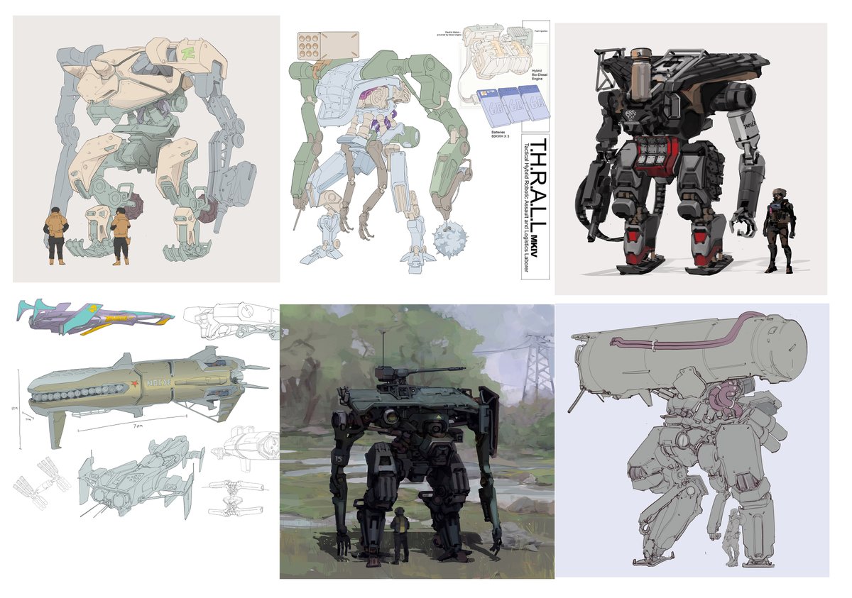 Again, I'm opening commission for mechs, vehicles and props. End of year special prices! I do 50% off!
For example (Design bundling package : 1100usd for 6 items)
Feel free to DM me :)
Here's some samples :
#commissionsopen  #conceptart #props #vehicles #mech