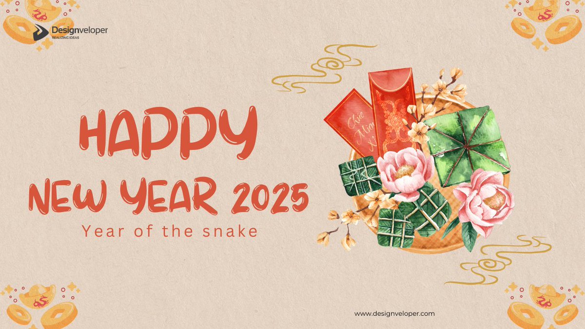 Designveloper's tweet image. 🎉 #HappyLunarNewYear from #Designveloper!

Welcoming the #YearOfTheSnake, we thank our partners for a decade of growth in #SoftwareDevelopment. Here’s to another year of innovation in #EnterpriseSolutions and #AppDevelopment. Wishing you a successful and prosperous 2025! 🌟