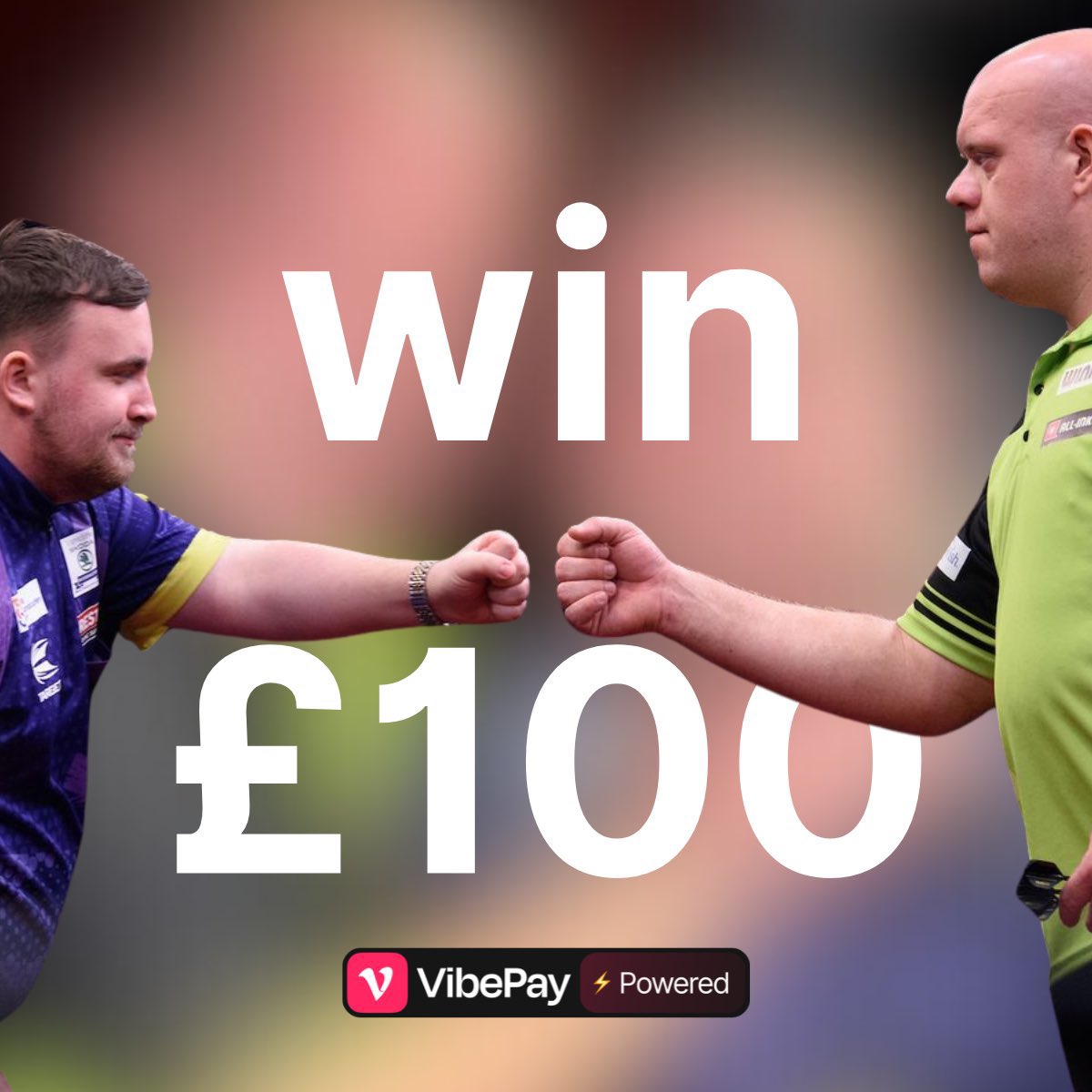 If either Luke Littler or MVG average over 100 in their matches today <a href="/VibePay/">VibePay</a> will giveaway £100 to someone who 

Likes this post 
Retweets 
Gives <a href="/VibePay/">VibePay</a> a follow
