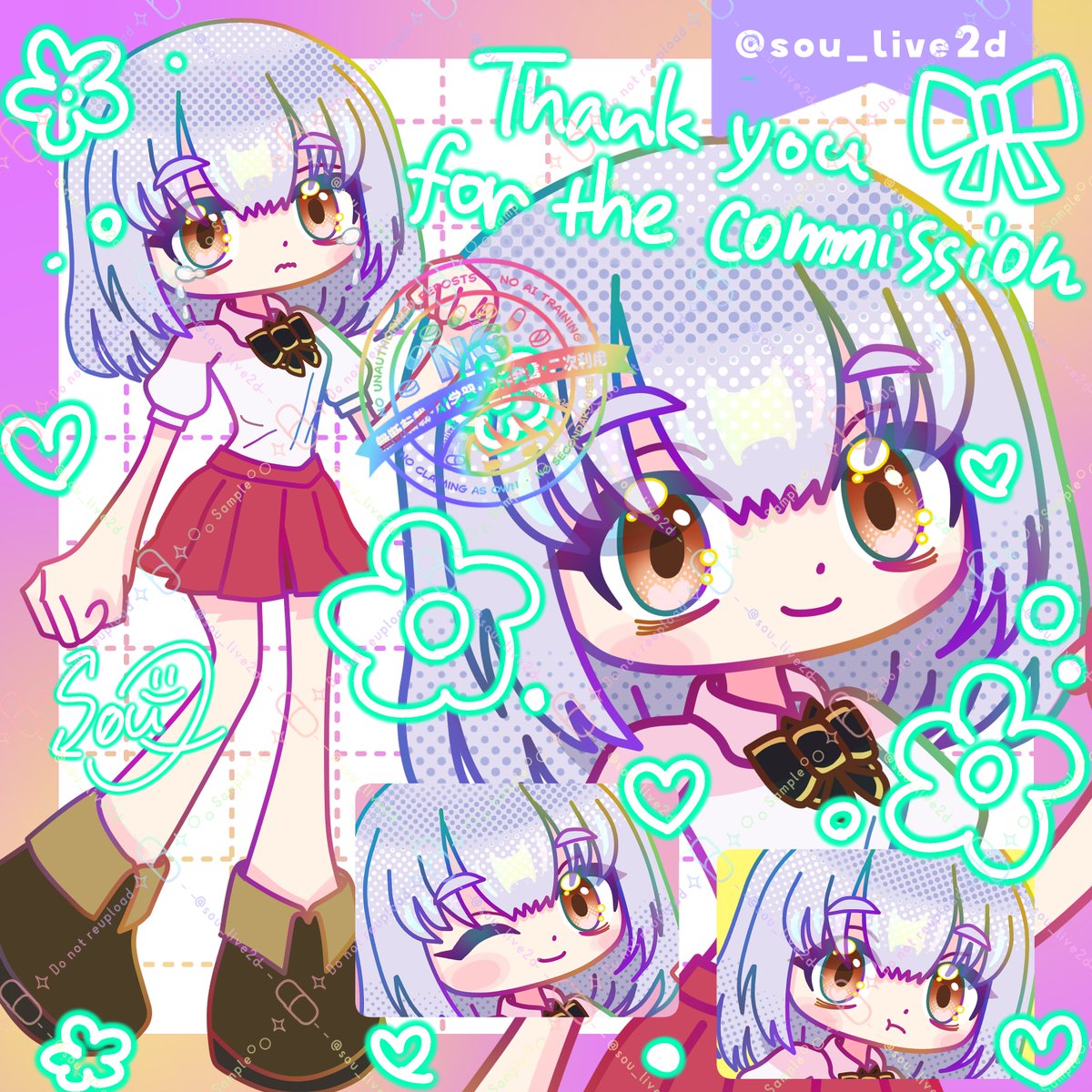 sou_live2d's tweet photo. Thanks!🎀💜  
╰┈➤ for @watabokuhonne 
#skeb #Commission https://t.co/H7XFxftfet