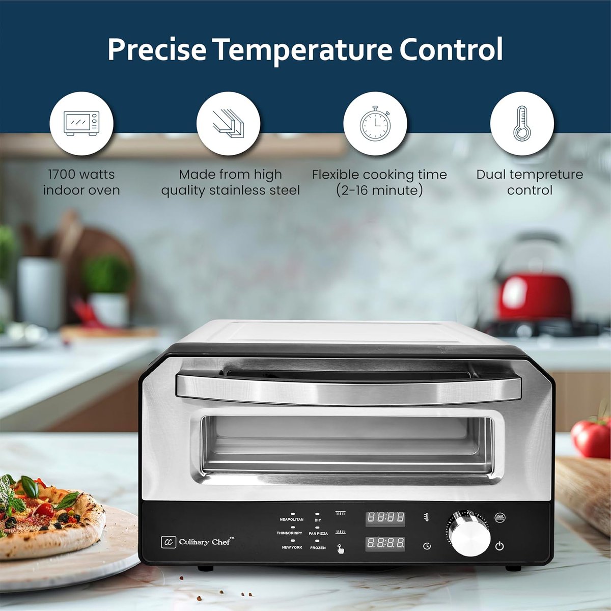 shoppingatepk's tweet image. Culinary Chef Indoor Pizza Oven with Rapid Cooking &amp;amp; Accessories
💡Order now &amp;amp; Enjoy 30% off your first purchase!
🔖 For more details: call or Whatsapp: +923467776552
🔖 visit official store shoppingate.pk
#indoorpizzaoven #RapidCooking #stainlesssteeloven #pizzalovers