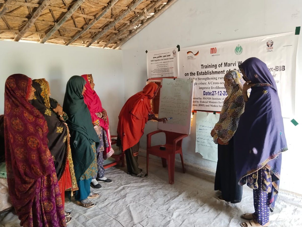 HANDS_Welfare's tweet photo. HANDS Foundation conducted a one-day training session for Marvi Workers on the establishment of "Business in a Box" (BIB) under the program Strengthening Rural Communities in the Midst of Multiple Crises, https://t.co/u124O7J9ls