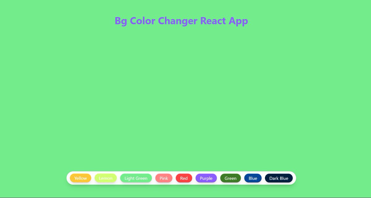 ByteByByte_'s tweet image. Day 2 of #learningReact with @Hiteshdotcom
Created 3rd project background color changing app
Best react playlist youtube.com/playlist?list=…
#webdev #100xdev
#learn #opensource