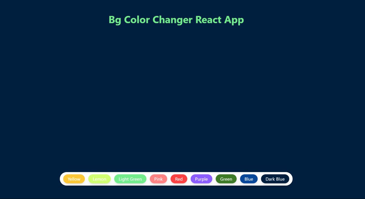 ByteByByte_'s tweet image. Day 2 of #learningReact with @Hiteshdotcom
Created 3rd project background color changing app
Best react playlist youtube.com/playlist?list=…
#webdev #100xdev
#learn #opensource