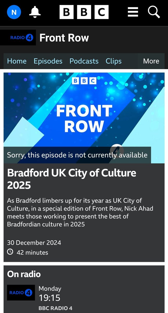 Nick Ahad (@nickahad) on Twitter photo This Monday, a <a href="/BBCFrontRow/">BBC Front Row</a> special bringing a flavour, a soupcon, an amuse bouche ahead of <a href="/bradford2025/">Bradford 2025</a>
Very much looking forward to sharing this one! This Monday, a <a href="/BBCFrontRow/">BBC Front Row</a> special bringing a flavour, a soupcon, an amuse bouche ahead of <a href="/bradford2025/">Bradford 2025</a>
Very much looking forward to sharing this one!