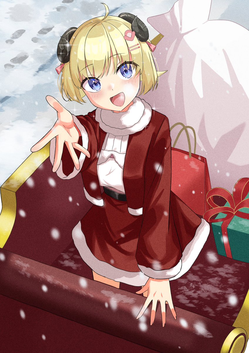 tori_wasa_'s tweet image. わためサンタ🐏
#つのまきあーと