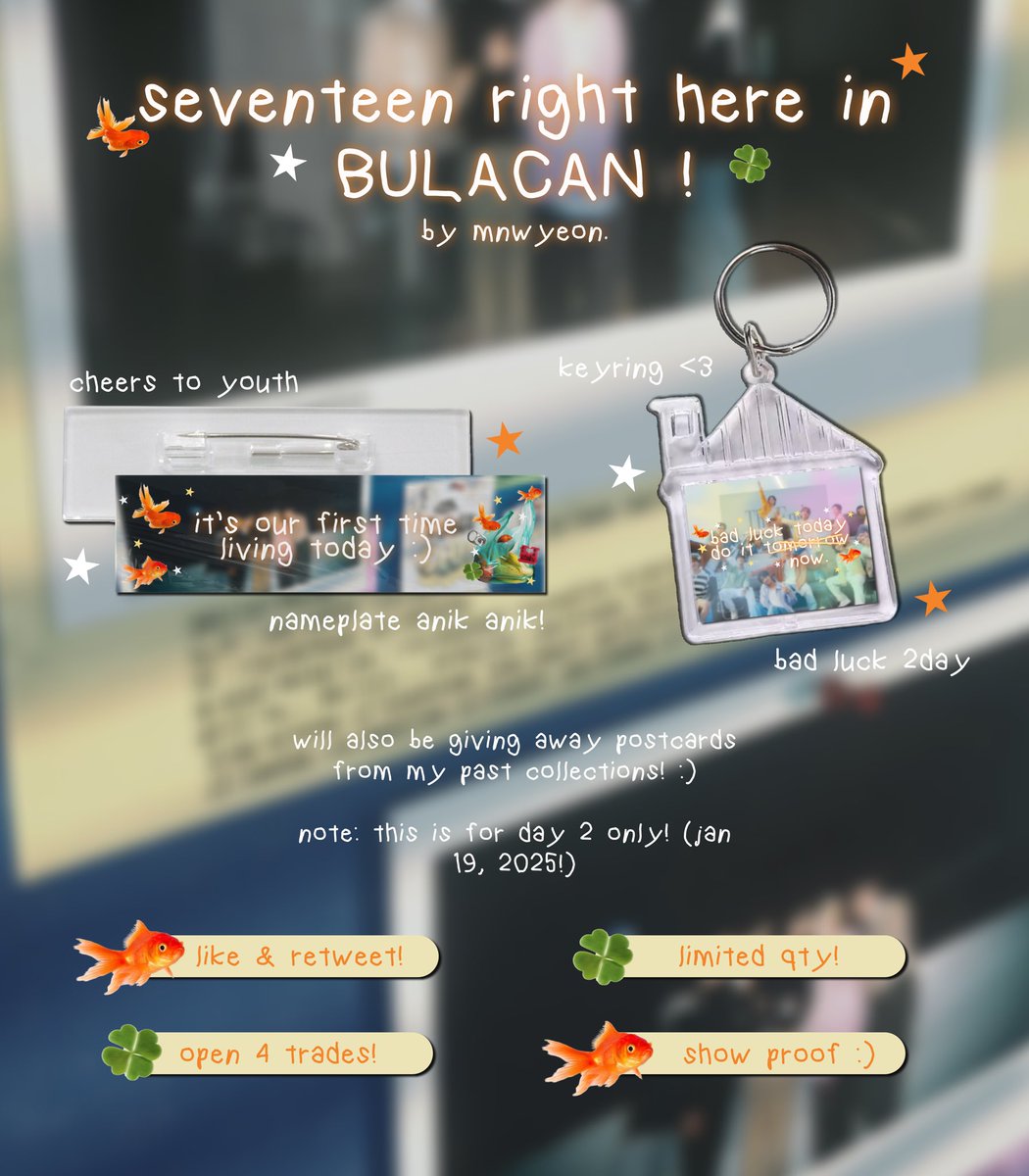 mnwyeon's tweet photo. 🎣  seventeen fan support !
by mnwyeon … 🪼

— open for trades, strictly 1:1
— for day 2 only !!
— more info in pubmat :]

see ü, carats ! … 🐟 https://t.co/rhkWlLDW6s