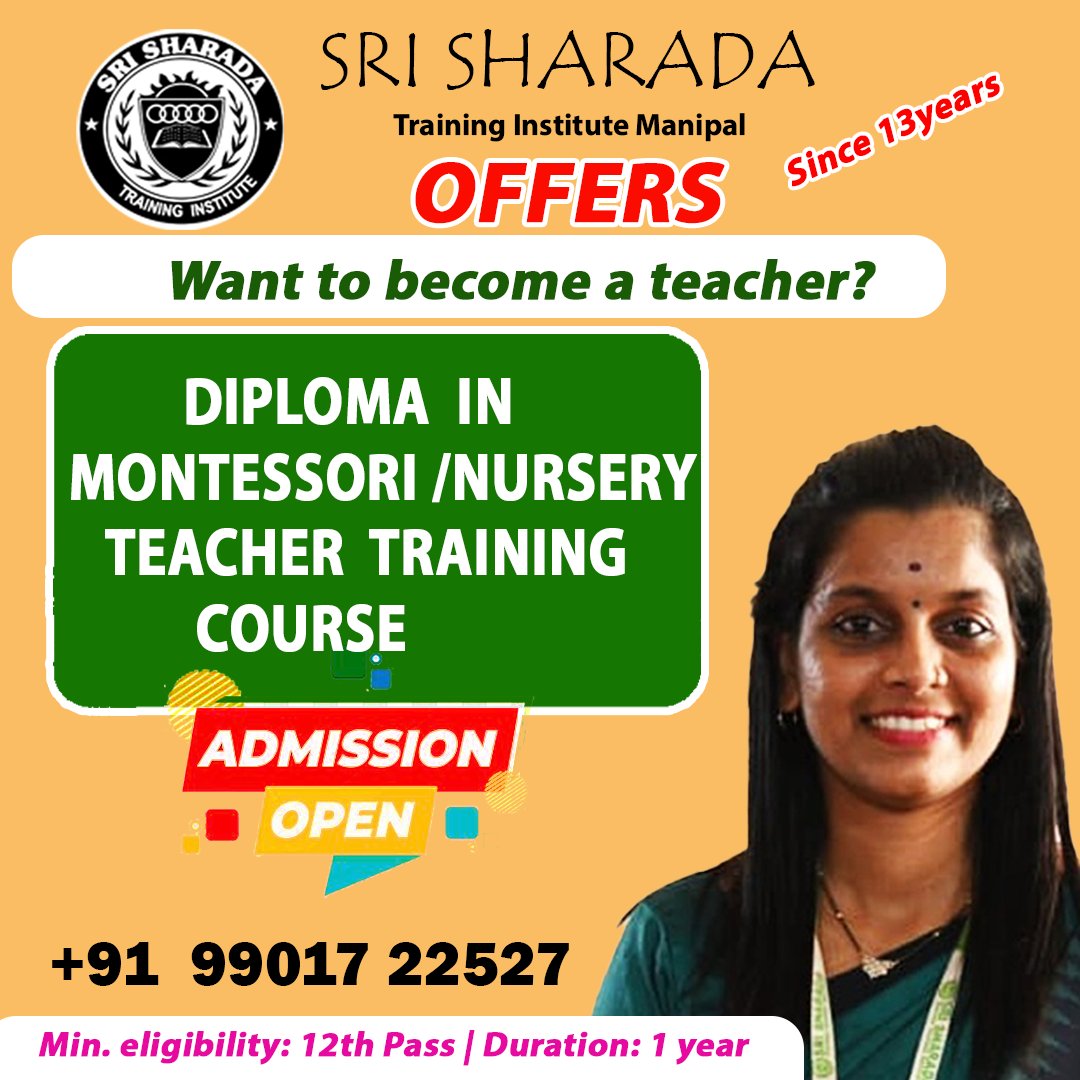Udupisrisharad1's tweet image. #srisharadatraininginstitute #childeducation #teachertraining #AdmissionsOpen