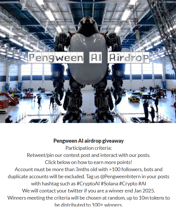 PengweenIntern's tweet photo. AI Crypto Agent airdrop campaign. Join us.
https://t.co/E7e85xjy7H https://t.co/sc8ZUKelBi