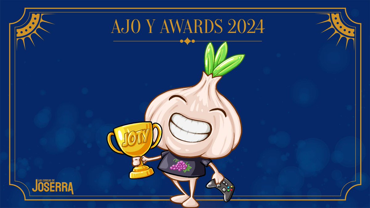 JoserraGaming's tweet photo. Buenos días, bonicos. 
Hoy, a parte del día de los inocentes es el día de los Ajo y Awards 2024. 
Revelamos los ganadores con vuestros votos y elegimos el JOTY 2024 (a parte del Baldur's Gate 3) https://t.co/ec3j8OEOwl