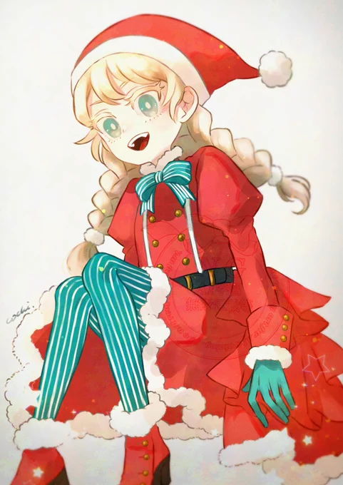 *:.ᕼᗩᑭᑭY ᗷIᖇTᕼᗞᗩイラスト遅刻しちゃったけど12月24日はガブリエラの誕生日でした!おめでとう￼#一次創作 #oc 