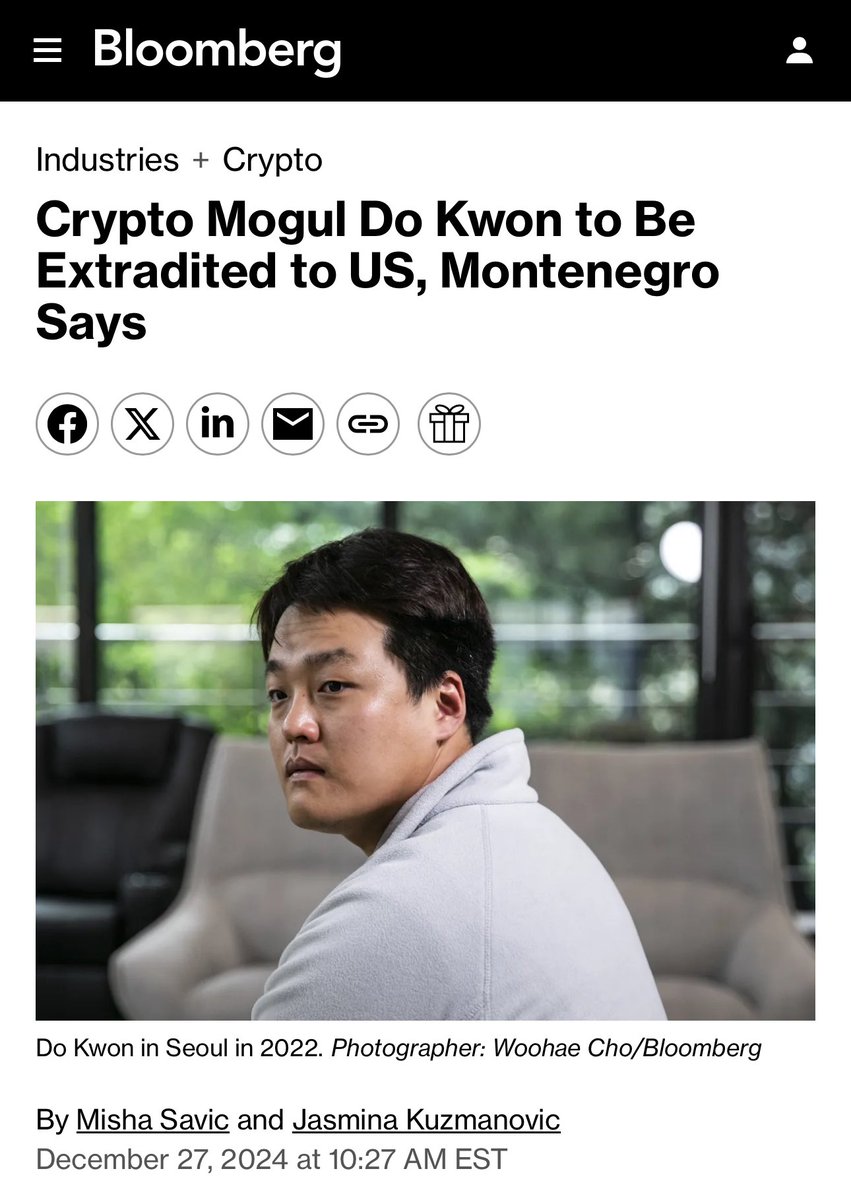 Crypto Mogul Do Kwon to Be Extradited to US, Montenegro Says