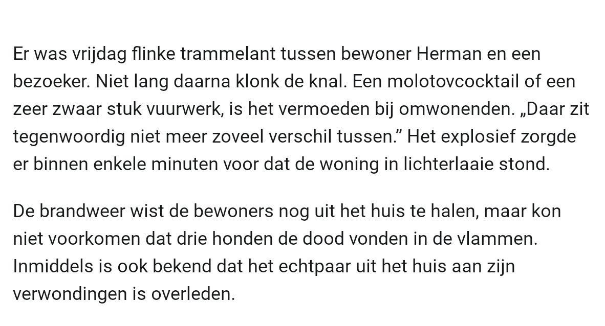 Twee doden bij brand in woning Vroomshoop