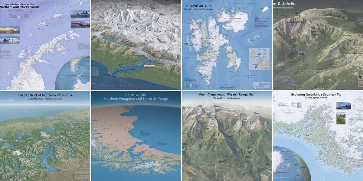 Big maps that I made in 2024. You can download them for free at: shadedrelief.com
