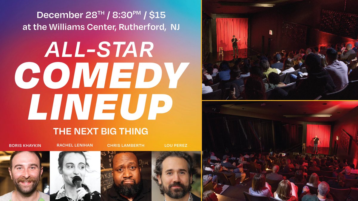 Tonight, I'm hosting the last comedy show of the year at the Williams Center in Rutherford, NJ!  (Produced with Hatem Gabr)

ticketweb.com/event/all-star…