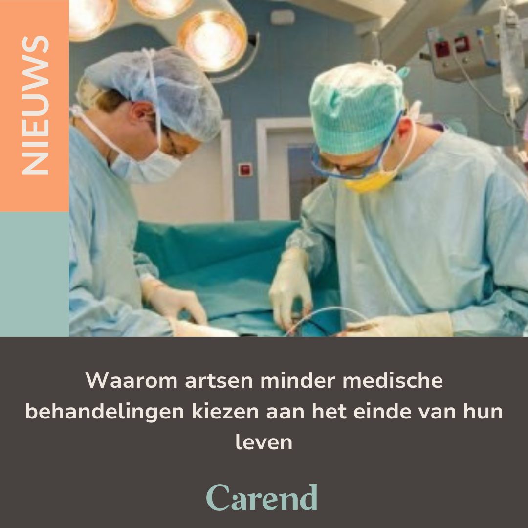 'Artsen maken andere keuzes aan het einde van hun leven dan veel andere mensen' 

Internist-oncoloog Sabine Netters deelt op Linked-In een artikel over een gevoelig onderwerp. Met wetenschappelijke onderbouwing.

Lees het hier: carend.nl/artikel/waarom…