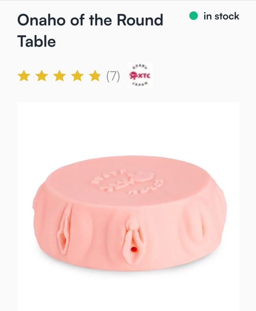 He visto en un sexshop una mesa con vaginas para hacer una orgia con ella