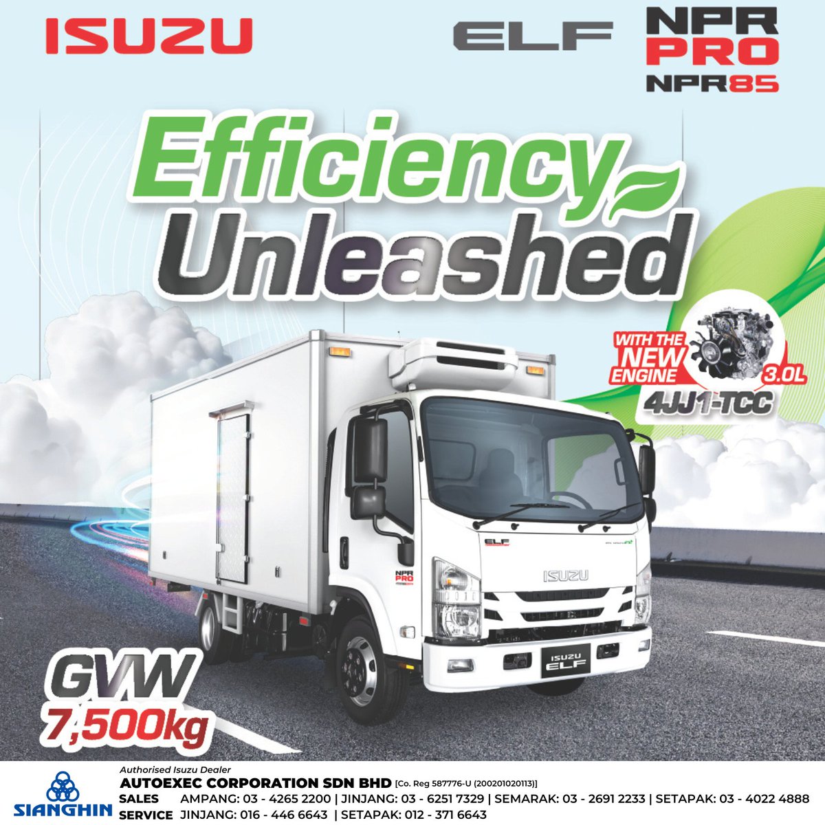 sianghin's tweet image. Upgrade to the Isuzu NPR PRO! Enjoy up to 18% fuel savings, smooth AMT driving, and Isuzu Safety Plus. Contact us today!

#Sianghin #Autoexec #IsuzuAmpang #IsuzuJinjang #IsuzuSemarak #IsuzuSetapak #IsuzuTrucks #IsuzuTruckMalaysia
