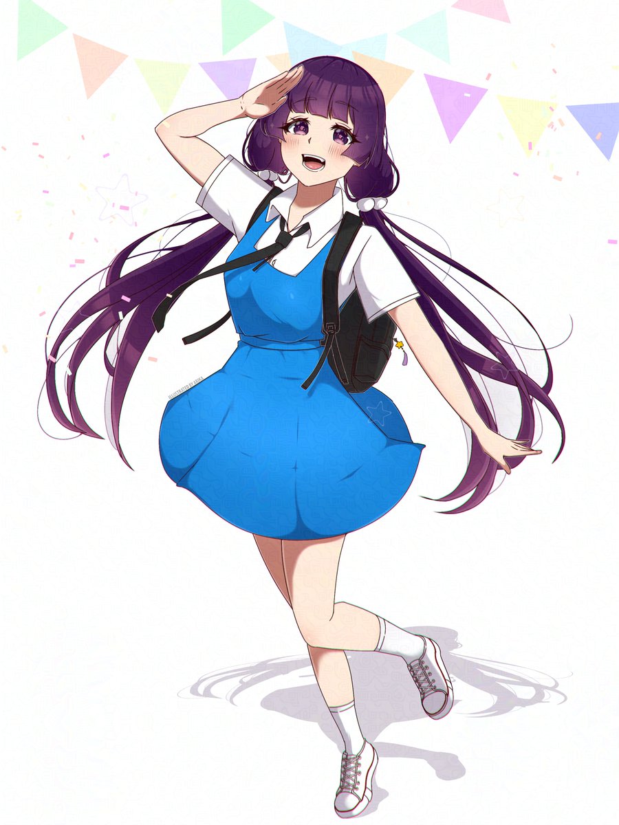 Arika_artz's tweet photo. Malaysian school uniform, Pinafore https://t.co/tj0IBrTN39