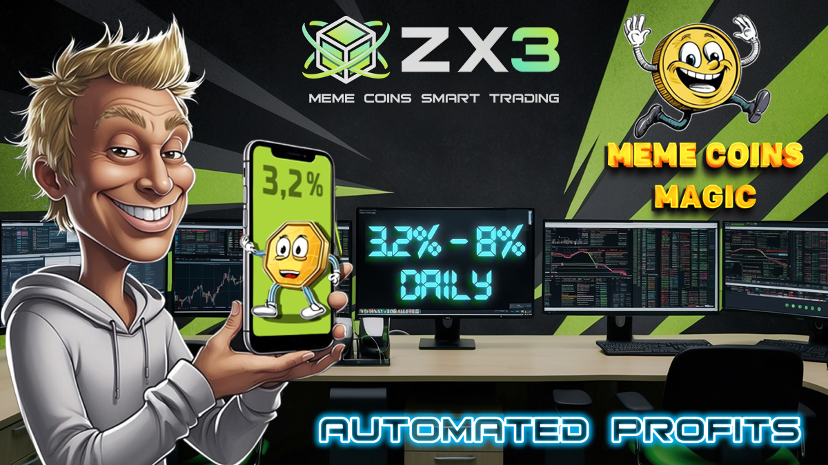 zx3_io's tweet photo. 🌟 Meme Coins to Mega Gains!
The secret to https://t.co/JrwmN9kuKi’s success is simple:
🎯 We trade the fastest-growing meme coins using AI-driven bots.
💰 You earn daily profits, while our bots do the hard work.

Start trading smarter today. Visit https://t.co/JrwmN9kuKi 🚀

#MemeCoinsMagic #CryptoTrading #AIRevolution