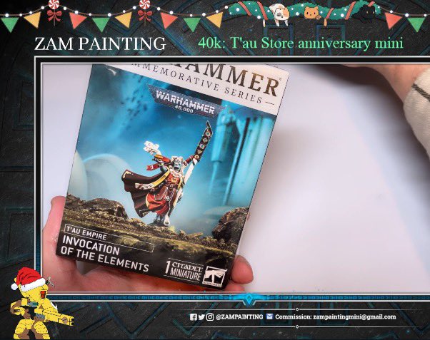 Going live painting tonight at 20h (gmt+1) on this Tau commemorative series mini ☺️ Twitch.tv/ZamTVplus 💜