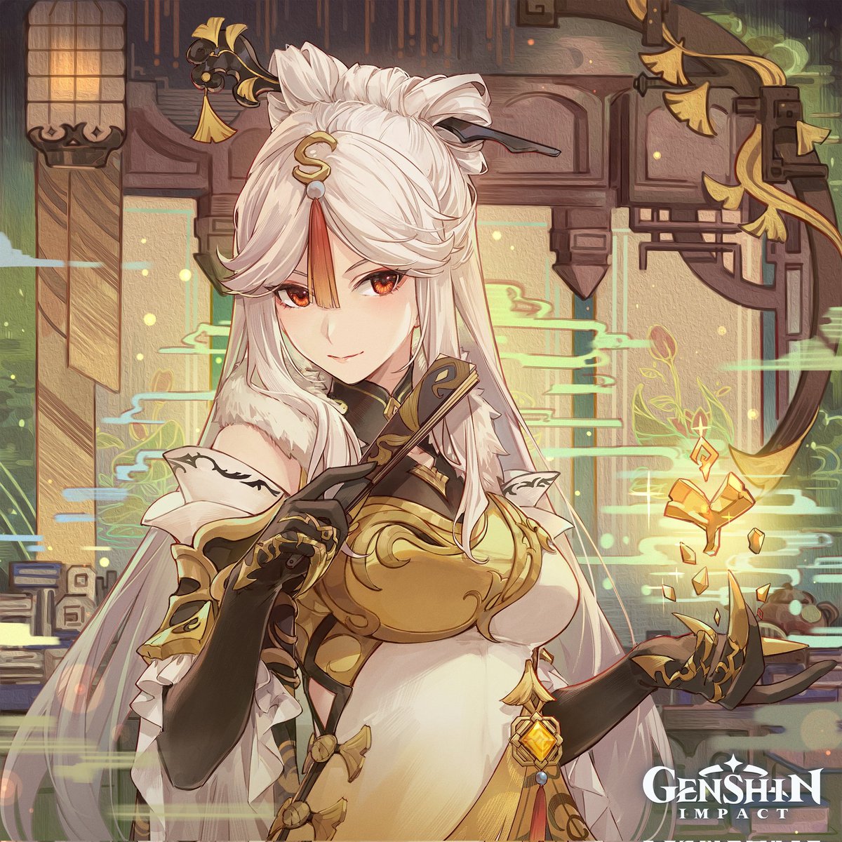 Pake baju hitam putih, siap menjadi babu nona ningguang, siap bekerja dibawah tekanan asalkan bos nya lady ningguang 🥰 beri aku banyak mora #kamday #ningguang