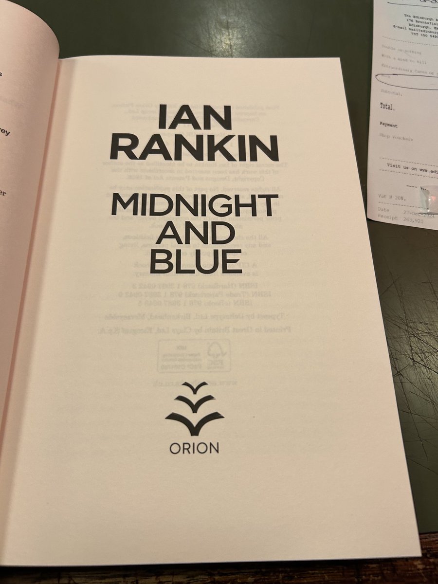 Outrageous! We appear to have an   Un -SIGNED copy of Ian Rankin!😱😱😱😱
