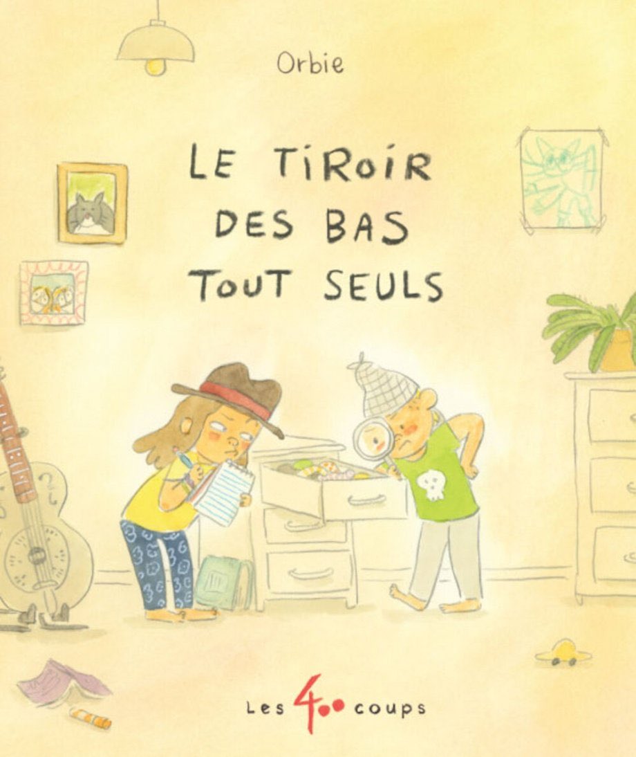 Finished reading Le tiroir des bas tout seuls by Orbie - 2025 Forêt de la lecture – Prix Mélèze list. Honestly, not my favorite. The pale font makes the text hard to read, &amp; the comic-style layout is tricky to follow. Definitely a challenge for read-alouds in class. 📚😕

 #OLA