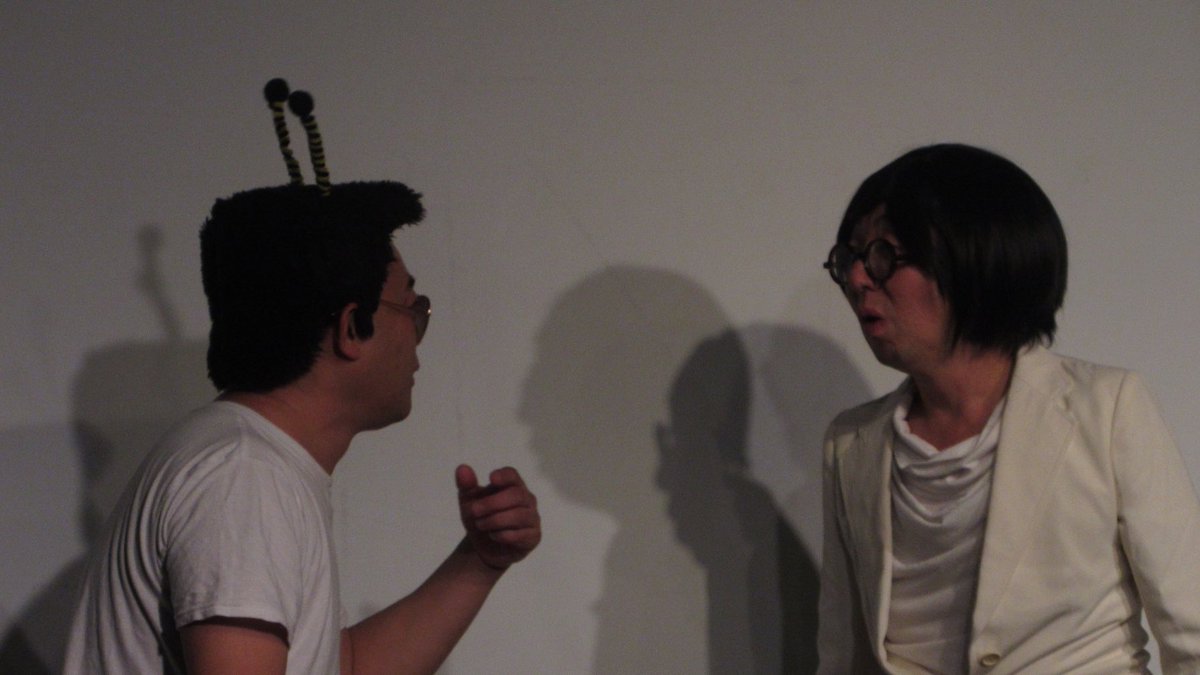 inaleaf_gaga's tweet photo. CC.STATIONさんの合同演劇『28』。時を超えた長編SFラブストーリーでした。CCの看板役者宮本さん不在の中、主役の九条ジョーさん ハイパーペロちゃんと恋敵役の4000年に一度咲く金指さんがとても素晴らしかったです！再会した時の2人を演じたモダンタイムスさんも良かった！
#CCSTATION https://t.co/1j4LsBXspA