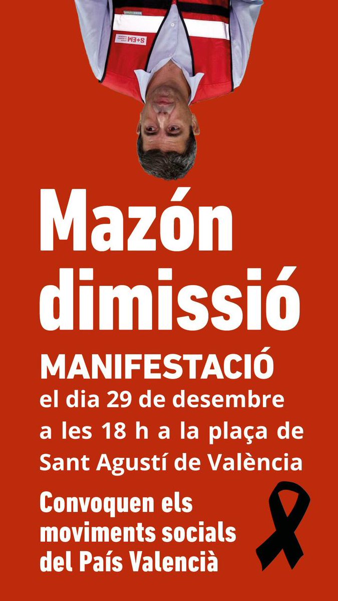 Des d'Esquerra Unida Paiporta fem una crida als conciutadans de la nostra comarca a participar en la manifestació de demà, demanant la dimissió immediata de Mazón, responsable de les víctimes el passat 29 d'octubre. No passarà el dol fins que no s'esclarisca la veritat.