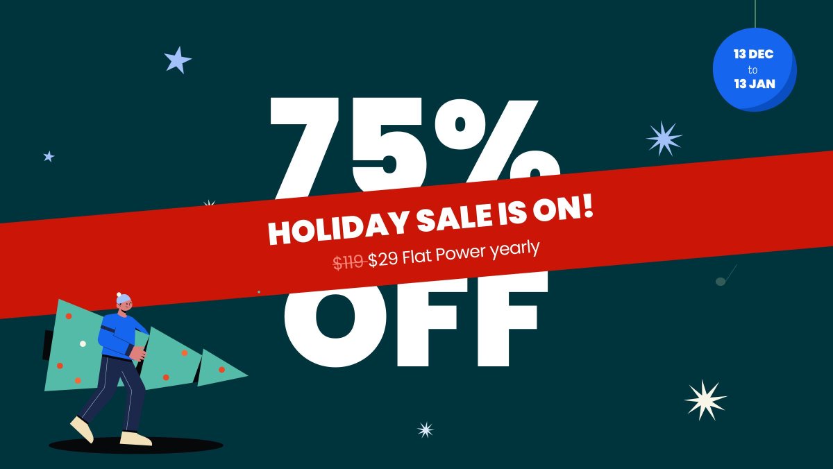 🎹 Ring in the New Year with Music! 🎹 Get 75% OFF our Yearly Plan – your ticket to pro features, collab tools &amp; 180+ instruments! 🎶✨

Offer lasts until Jan 13 – make music your way!

#HolidaySpecial #FlatMusic #NewYearTunes