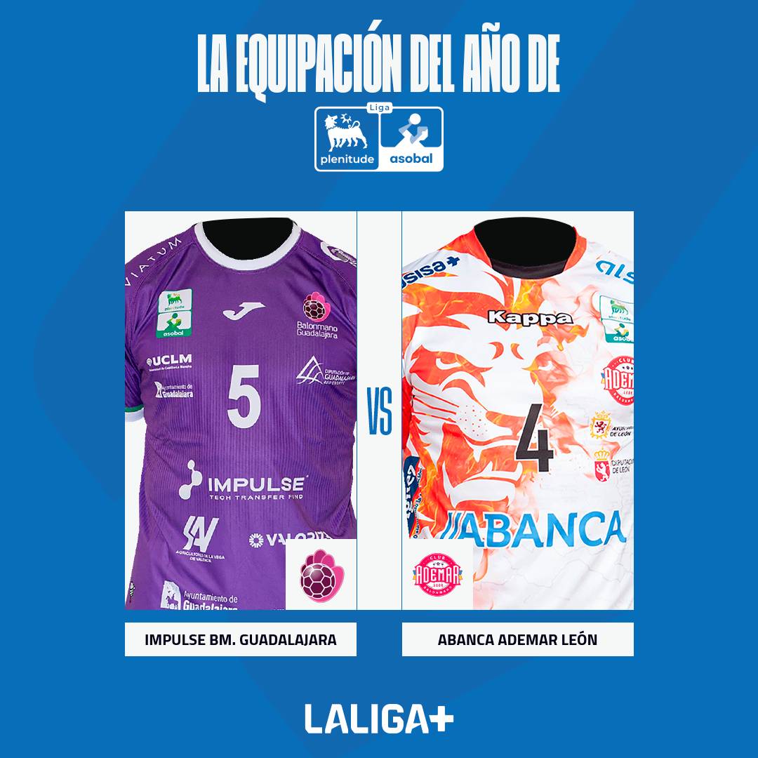 LALIGA+ (@laligaplus) on Twitter photo La 𝑪𝒂𝒎𝒊𝒔𝒆𝒕𝒂 𝒅𝒆 𝒍𝒂 𝒕𝒆𝒎𝒑𝒐𝒓𝒂𝒅𝒂 de <a href="/ASOBAL/">ASOBAL</a> 🎽
¡Una plaza en la gran FINAL en juego! ⚔️
RT 🔄 <a href="/bmguadalajara/">Balonmano Guadalajara</a>
MG❤️ <a href="/ADEMARLEON/">//Abanca Ademar León</a>
👇VOTA por tu favorita 👇 La 𝑪𝒂𝒎𝒊𝒔𝒆𝒕𝒂 𝒅𝒆 𝒍𝒂 𝒕𝒆𝒎𝒑𝒐𝒓𝒂𝒅𝒂 de <a href="/ASOBAL/">ASOBAL</a> 🎽
¡Una plaza en la gran FINAL en juego! ⚔️
RT 🔄 <a href="/bmguadalajara/">Balonmano Guadalajara</a>
MG❤️ <a href="/ADEMARLEON/">//Abanca Ademar León</a>
👇VOTA por tu favorita 👇