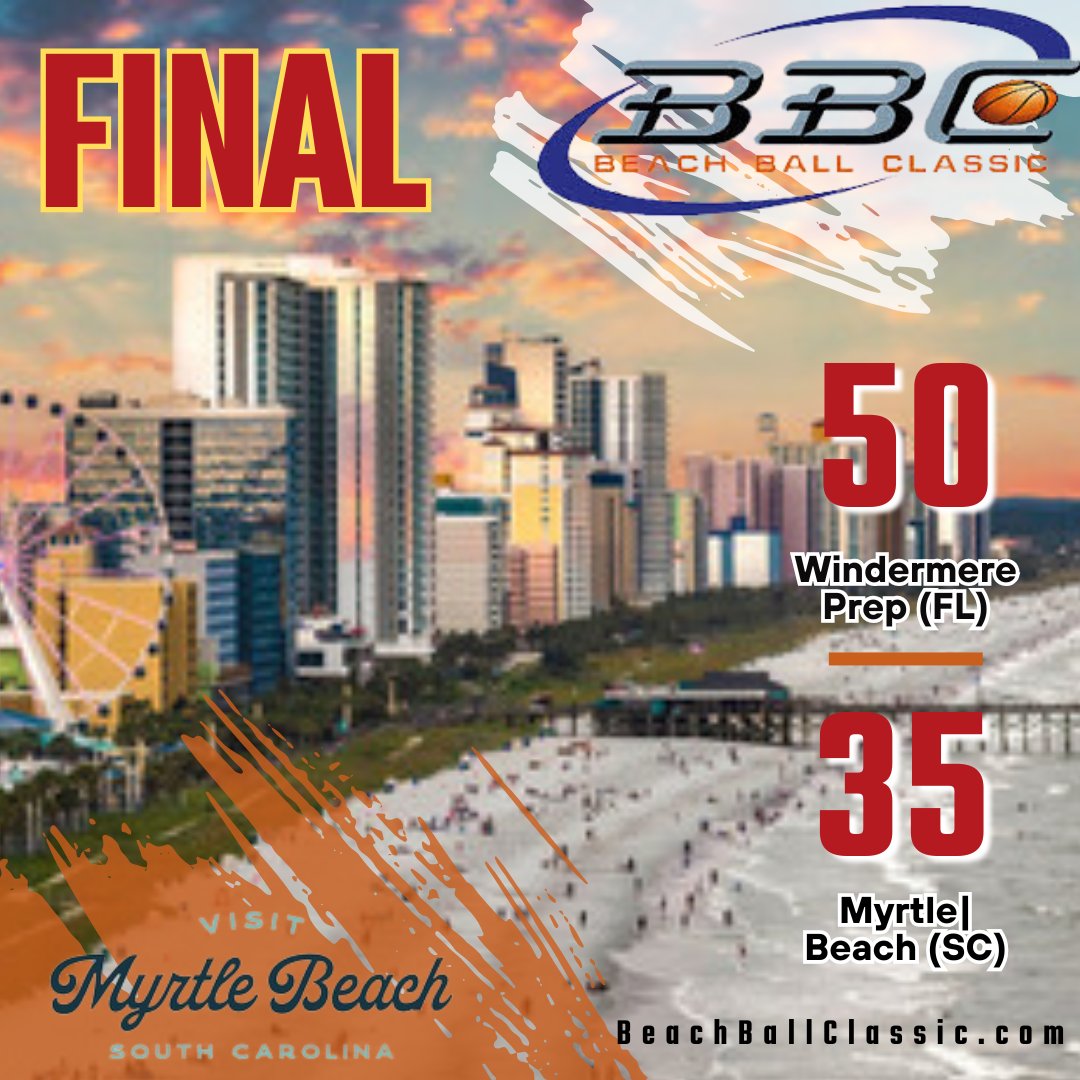 Beach Ball Classic (@bbcbasketball) on Twitter photo In a #2024BBC consolation game, <a href="/WPS_Basketball/">Windermere Prep Basketball</a> def. <a href="/MBHSbasketball/">Myrtle Beach Boys Basketball</a> 50-35.
WP: <a href="/BrandonBassJr/">Brandon Bass Jr.</a> 16p/9r. <a href="/ShoptawSamuel/">Samuel Shoptaw</a> 8p/6r/5a/2s.
MB: Jamarcus Carroll 14p/5r. John Simmons 7p/9r.
<a href="/MyMyrtleBeach/">Visit Myrtle Beach</a> In a #2024BBC consolation game, <a href="/WPS_Basketball/">Windermere Prep Basketball</a> def. <a href="/MBHSbasketball/">Myrtle Beach Boys Basketball</a> 50-35.
WP: <a href="/BrandonBassJr/">Brandon Bass Jr.</a> 16p/9r. <a href="/ShoptawSamuel/">Samuel Shoptaw</a> 8p/6r/5a/2s.
MB: Jamarcus Carroll 14p/5r. John Simmons 7p/9r.
<a href="/MyMyrtleBeach/">Visit Myrtle Beach</a>