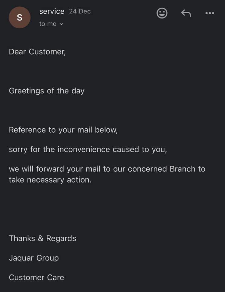 sinankm5's tweet photo. This repeated poor service and lack of communication is completely unacceptable. If it is not resolved in the next two days, we will not waiting another year (literally) to hear back from you. We will take it up to consumer court. https://t.co/XkVE14E9PH