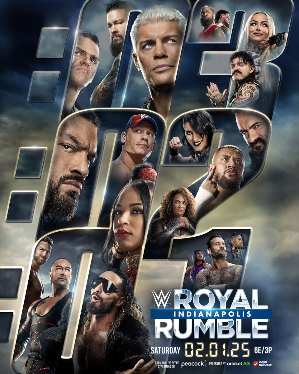 Start the countdown…

#RoyalRumble streams LIVE from Indianapolis, Feb. 1 at 6e/3p on <a href="/peacock/">Peacock</a>.