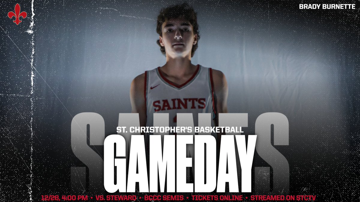 Varsity Basketball GAMEDAY‼️
BCCC Semifinals
📅 Saturday, December 28
🆚 Steward
🕓 4 PM
📍 Benedictine
🎫 gofan.co/event/2371190?…
📺💻 youtube.com/live/eOiBNw4Fu…
#StCVAHoops