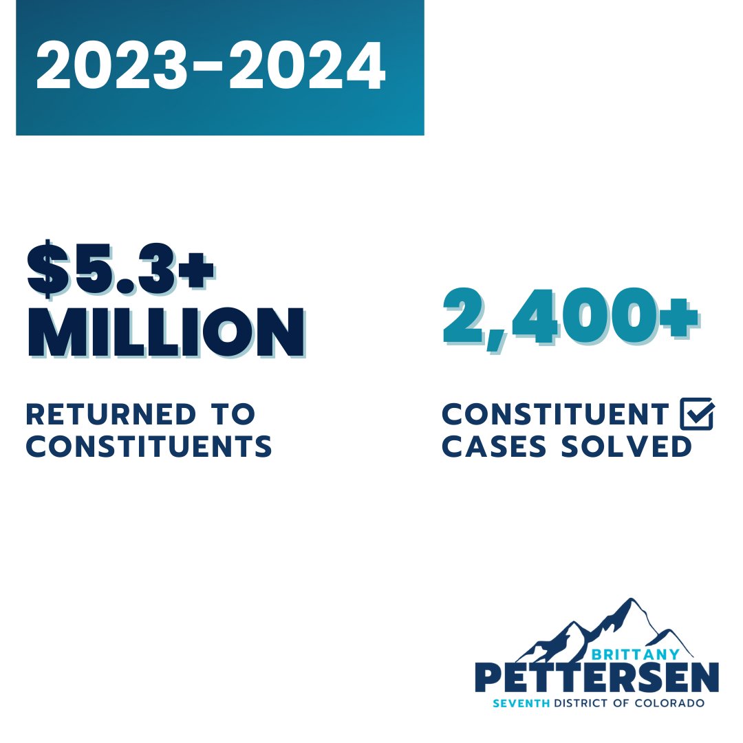 I just wrapped up my first term in Congress. One of my top priorities is making sure our government works for you.

In these first two years, my team and I helped 2,400 Coloradans &amp; returned over $5.3 million in federal benefits back to our community.