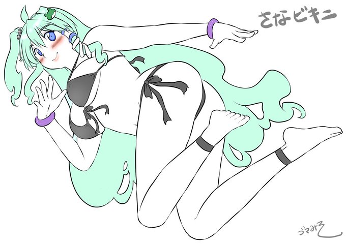 2024年、ワシがもう一回良い‼️拝みたいと思える早苗さん黒ビキニ👙☺️ 