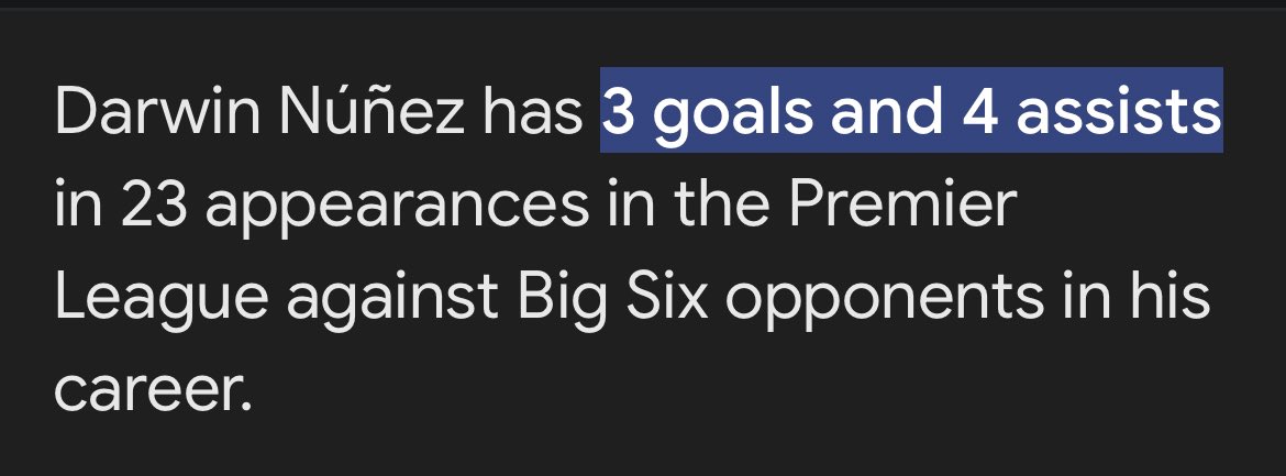 Darwinhater's tweet photo. 1128 days left. His last goal against the “big 6” was in that 7-0 win against United in 2023 MARCH DFKM 😭😭😭😭🤦‍♂️ https://t.co/8BvYIlzUah